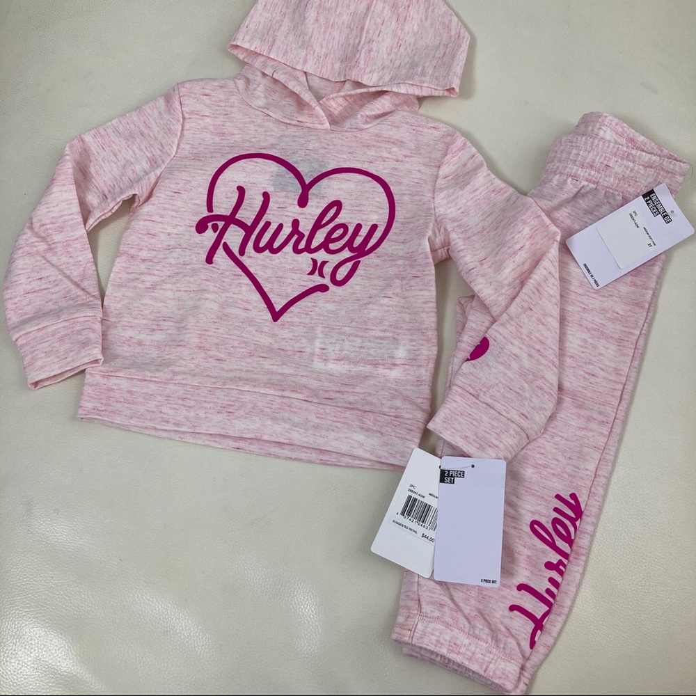 Hurley pink 💖 long sleeve active pants set 2301 - Picture 2 of 7